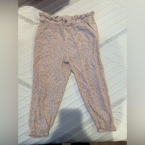 H&M Pink and Green Floral Pants